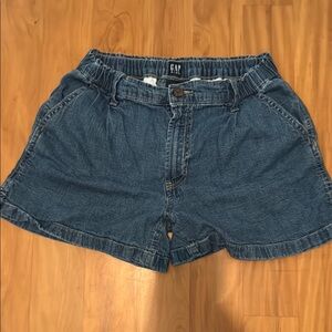 GAP Blue Jean Shorts Elastic Waist Relaxed Fit